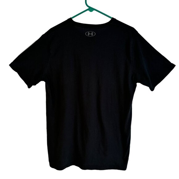 Under Armour Men's Left Chest LOGO Black Short Sleeve T-Shirt XL - Picture 2 of 10